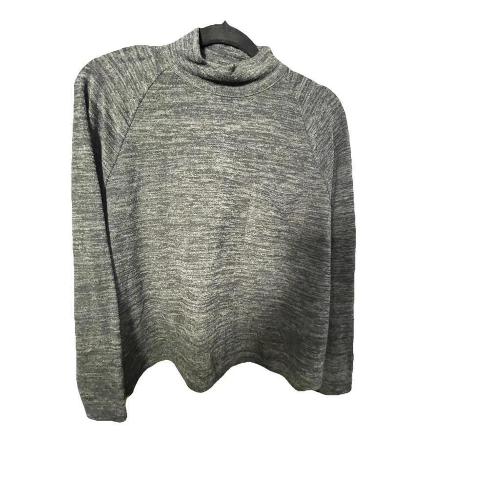 BDG Charcoal Grey Oversized Mock Neck Pocket Sweater Size Small